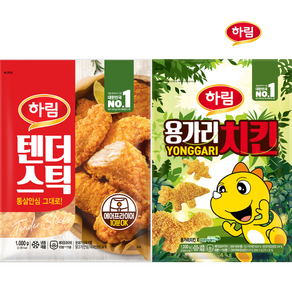 하림-텐더스틱1kg+용가리치킨1kg, 1세트, 2kg