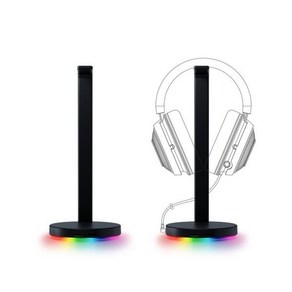 RAZER 헤드셋 거치대 베이스 스테이션 V2 크로마 Base Station V2 Choma 블랙