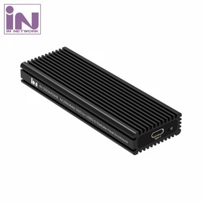 인네트워크 Type-C M.2 NVMe 방열 SSD 케이스/IN-SSDM2WB/알루미늄 하우징/10Gbps 전송속도, 1개, 1mm