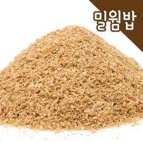 밀기울 100g. 밀웜 밥, 1개