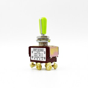 도원 토글스위치 6P 3단 양쪽복귀형 DWT-6310CF-MG 녹색 Toggle Switch