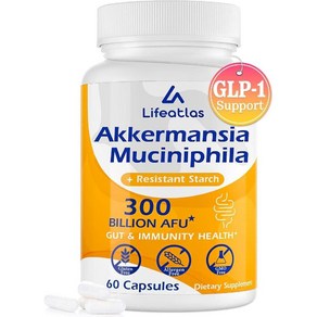 GLP-1 프로바이오틱 3000억 AFU Akkemansia Muciniphila 아커만시아 뮤시니필라 Akka 슈퍼바이오틱스 60정, 1개