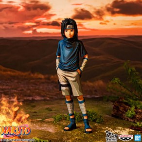 나루토 GRANDISTA MANGA DIMENSIONS UCHIHA SASUKE #2 사스케 피규어, 1개