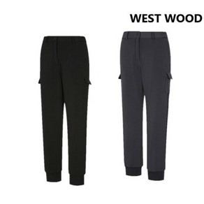 웨스트우드 WESTWOOD 카고디자인과 조거디테일의 여성 다이마루 본딩 조거 오비 팬츠 WM4WTPQL528