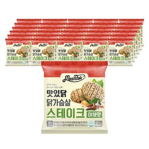 [랭킹닭컴] 맛있닭 닭가슴살 스테이크 야채 100gX30개(3kg), 단품, 30개, 100g