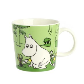 아라비아핀란드 무민 트롤 2019 Moomintroll Grass green 머그 300ml