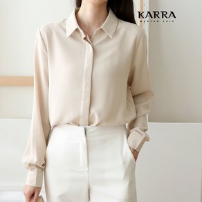 KARRA (88까지)모던히든플라켓블라우스_A4S1123