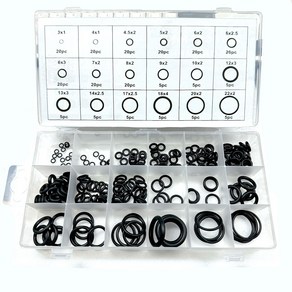오링 세트 18종 3x1~ 8x2mm 20pcs / 9x2~22x2mm 5pcs NBR 니트릴, 1개