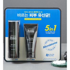 SNP 마이크로 바이옴 타임리스 블랙 옴므 남성 올인원, 220ml, 1개, 220ml