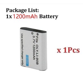 Li-90B 충전식 디지털 카메라 배터리 올림푸스 TG6TG5 TG4 SP100 SH-1 XZ-2 1200mAh 3.7V, 03 1Pcs Battey, 1개