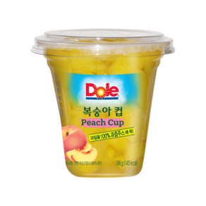 Dole 컵과일 후룻컵 198gx6개 복숭아컵 간편간식 디저트 슬라이스과일 무배, 6개, 198g