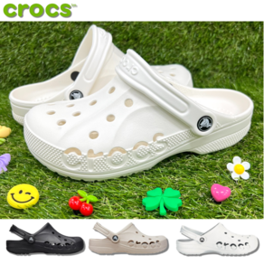 [100%정품/당일발송] 크록스 CROCS 바야 클로그 남녀공용 슬리퍼 3색 온그라운드 악세사리