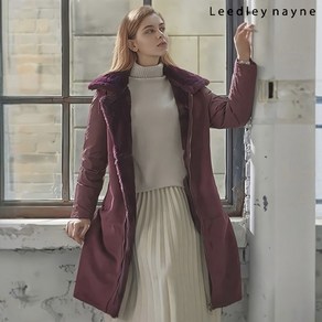 [리들리나인] 리들리 나인 에코 무스탕 덕다운 롱패딩_와인
