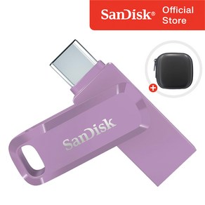 샌디스크 USB 메모리 울트라 듀얼 고 C타입 SDDDC3 라벤더 퍼플 / USB 보관 케이스, 1TB, 1개