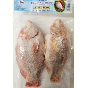 베트남 냉동 레드틸라피아 2마리 900g 베트남생선 동남아요리 RED TILAPIA CA DIEU HONG, 1개