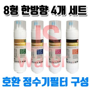 한일월드필레오 PHILEO-914UV 최고급 정수기필터 8인치 한방향 4개1셋트, 1개, C타입