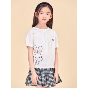 매장정품 빈폴 키즈 BEANPOLE KIDS 여아 저지 반소매 티셔츠 화이트 BI4342G051 408551