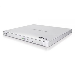 LG Electonics 8X USB 2.0 수퍼 울트라 슬림 휴대용 DVD 쓰기 드라이브 블랙 (GP65NB60), 화이트