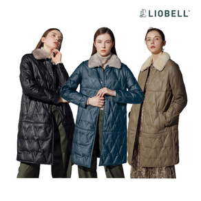 [론칭가 499000원]리오벨[Liobell] 코펜하겐 밍크 카라 이태리 양가죽 구스 롱코트