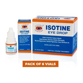 Isotine Eye Dop 100% Ayuvedic with no side effects pack of 6 Bottle (60 ML * 6 ), 60ml, 1개