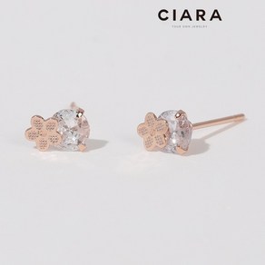 CIARA 14K Aiccia 큐티플라워픽 빅캐럿 귀걸이(GoldPlated)