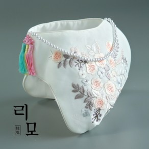 리모한복 조바위/장미(아이보리) 백일 돌쟁이