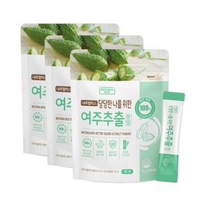 내추럴박스 여주추출 분말 스틱 국내산 여주, 40g, 3개