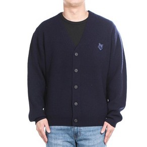 메종키츠네 24FW 남성 가디건 (NM00501KT1093 INK BLUE)