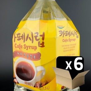 롯데 카페시럽 1.5L(6병/1박스)