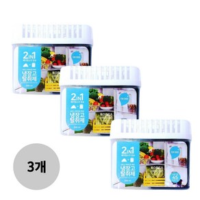 초강력 냉장고 탈취제 베이킹소다 참숯 냄새제, 3개, 300ml