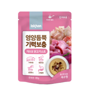 이즈칸 고양이 파우치 가쓰오 닭고기스프 80g (육수형), 1개