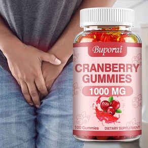 Bupoai 크랜베리 1000mg 방광 신장 건강 요로 감염 지원 구미 60/100개, 60정, 1개