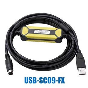 USB-SC09-FX용 미쓰비시 FX 시리즈 PLC 프로그래밍 케이블 FX0N FX1N FX2N FX0S FX1S FX3U FX3G 통신 데이터, USB-SC09-FX, 2.5-3M