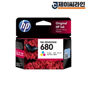 HP 정품잉크 3색 칼라 F6V26AA No680 데스크젯잉크 어드밴티지 1115, 1개, NO.680 컬러/정품