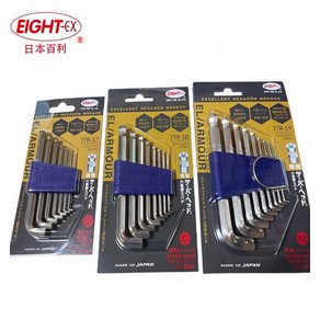 렌치 공구 일본 EIGHT 베일리 육각 볼 헤드 TTRS9 TTS9 숏 팔꿈치 키 세트, [15] 숏 머리 단일 길이 TT1.5MM, 1개