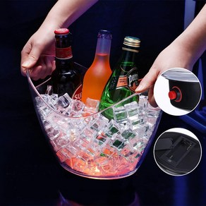 LED 아이스버킷 투명 맥주 샴페인 와인쿨러 아이스버켓