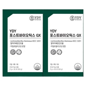 YDY 포스트바이오틱스GX 4세대유산균 프로바이오틱스 프리바이오틱스 30포, 2개, 60g