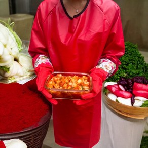 프롬준 옷 변색없는 김장 앞치마 식당 앞치마