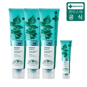 [덴티스테] 뉴브리즈민트 180g 3개 + 여행용 20g 치약 1개 추가 증정, 상세 설명 참조, 1개입