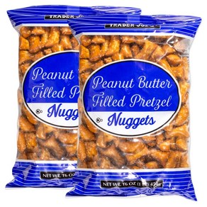 Tade Joe's Peanut Butte Filled Petzel 16oz (1lb) Tade Joe's 땅콩버터가 채워진 프레첼 16온스(1파운드), 2개, 454g