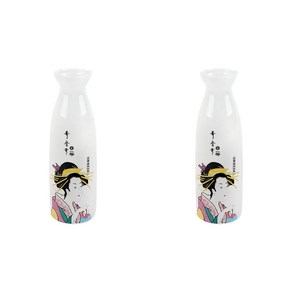 일본풍 노랑미녀 도자기 독구리 사케 전통주 도쿠리 술병 300ml 2P세트, 2개