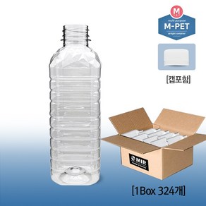 M-PET 패트병_생수 공병 500ml(사각)