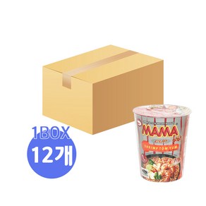 마마 컵 쉬림 톰냠 플레이버 컵라면 70g, 12개