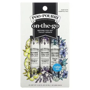 푸푸리 온더고 화장실 에티켓 스프레이 휴대용 before you go toilet sprays 각 10ml