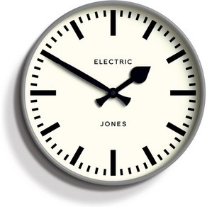 JONES CLOCKSJONS CLOCKS® Tige 둥근 벽시계 시계 현대 디자이너 주방 거실 사무실 읽기 쉬운 다이얼 복고 디자인 오렌지, 03 Peppe Gey