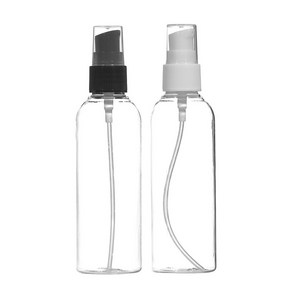 [묶음 1-50개] 에센스 펌프용기 50ml~100ml 허브스프레이공병, 1개, 100ml 투명용기 검정캡