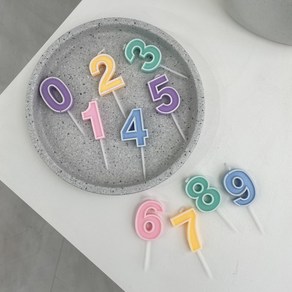 베르트폴 마카롱 숫자초 케이크 생일초 파티 기념일, 8, 1개