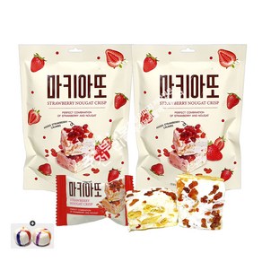 마키아또 딸기 누가 크리스피(80g) x 2봉+자색옥춘사탕 20g 세트, 160g, 1세트