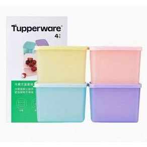 타파웨어 Tuppewae 냉장고정리용기 800ml 0.8L 냉동실보관용기, 4개, 1세트, 4컬러