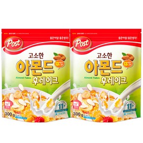 [동서식품] 포스트 고소한아몬드후레이크 300g×3개, 단품, 300g, 2개